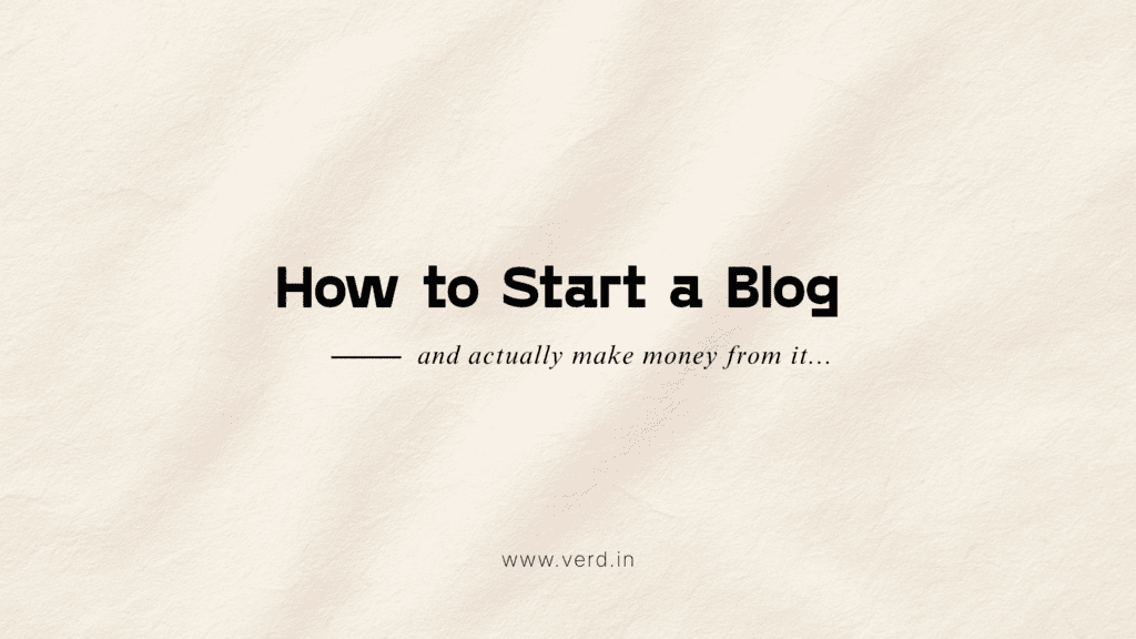 How to Start a Blog