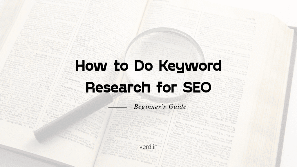 How to Do Keyword Research for SEO